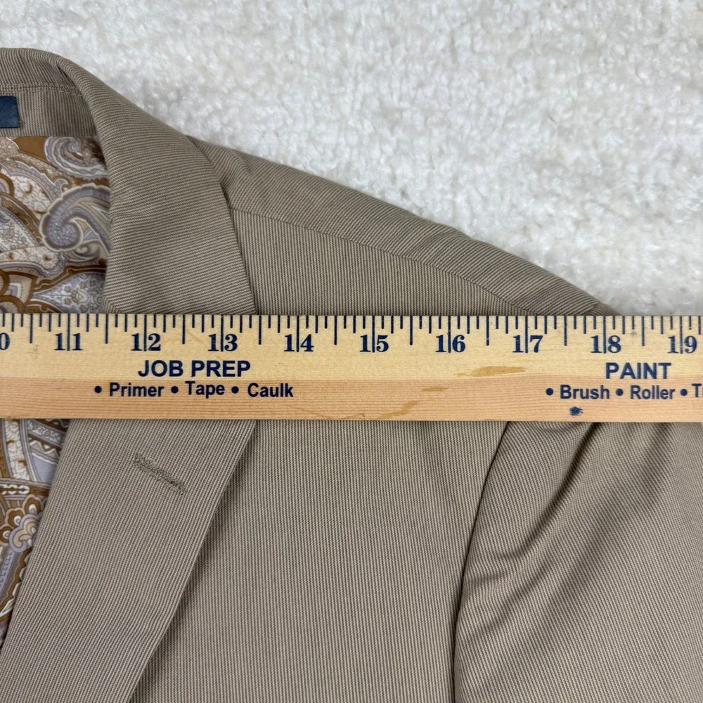 Madison Mens Tan Striped Blazer Jacket Paisley Lined Sport Coat Size XL‎